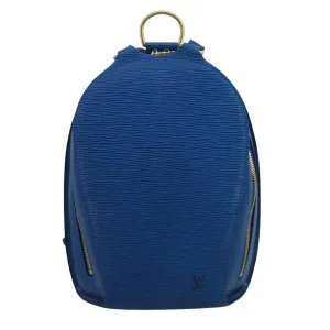 Louis Vuitton Mabillon Blue Leather Backpack Bag