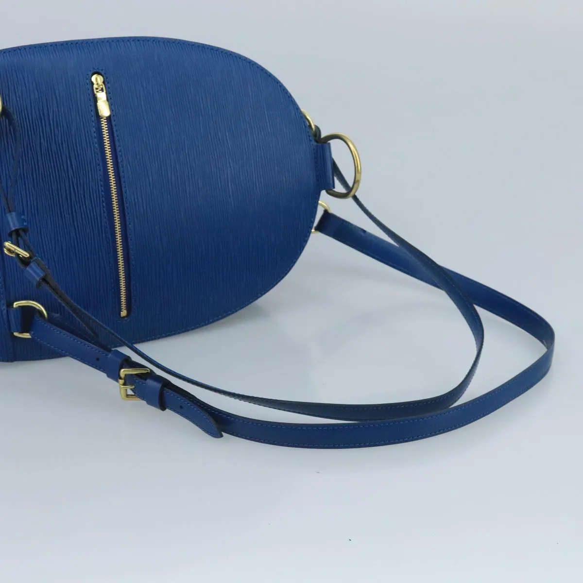Louis Vuitton Mabillon Blue Leather Backpack Bag