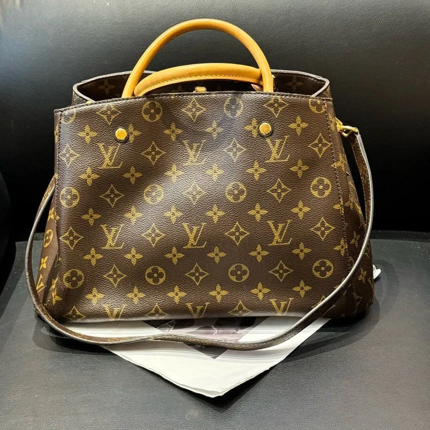 Louis Vuitton Mengtian Brown Monogram Canvas Portable Shoulder Bag Medium