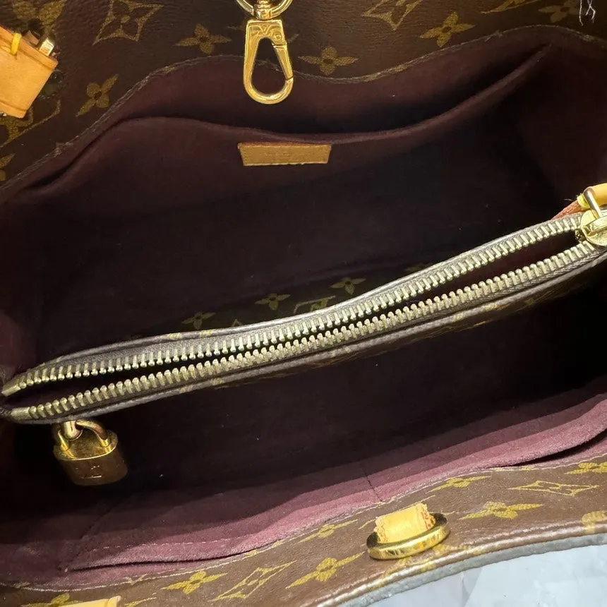 Louis Vuitton Mengtian Brown Monogram Canvas Portable Shoulder Bag Medium