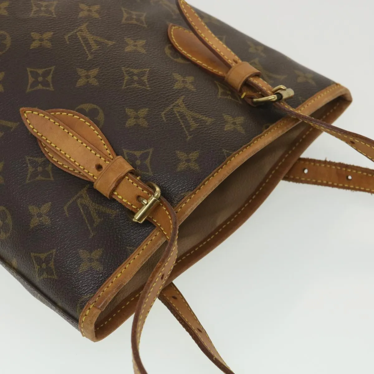 LOUIS VUITTON Monogram Bucket PM Shoulder Bag M42238 LV 38706
