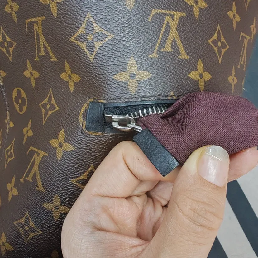 Louis Vuitton Monogram Canvas Black Leather Flap Backpack Medium