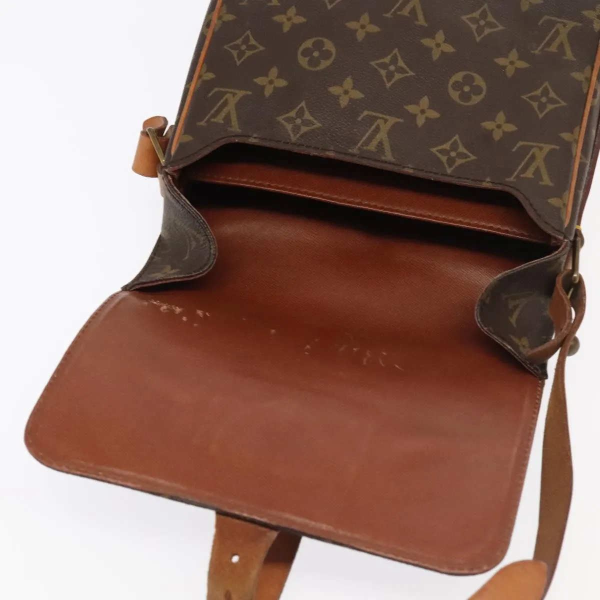 LOUIS VUITTON Monogram Cartouchiere MM Shoulder Bag M51253 LV 104823