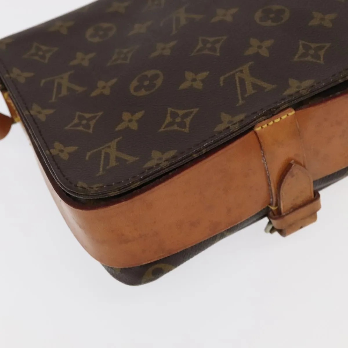 LOUIS VUITTON Monogram Cartouchiere MM Shoulder Bag M51253 LV 104823