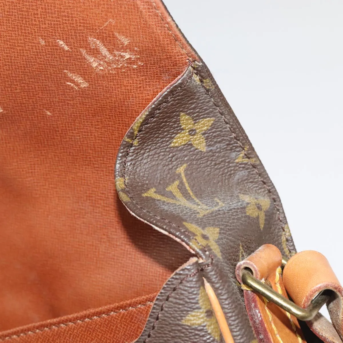 LOUIS VUITTON Monogram Cartouchiere MM Shoulder Bag M51253 LV 104823