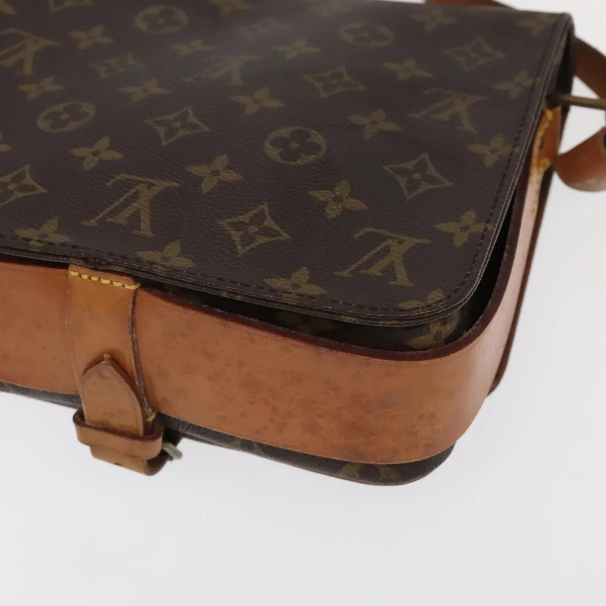 LOUIS VUITTON Monogram Cartouchiere MM Shoulder Bag M51253 LV 104823
