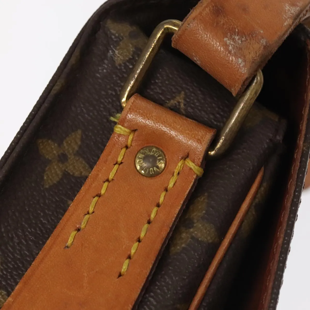 LOUIS VUITTON Monogram Cartouchiere MM Shoulder Bag M51253 LV 104823