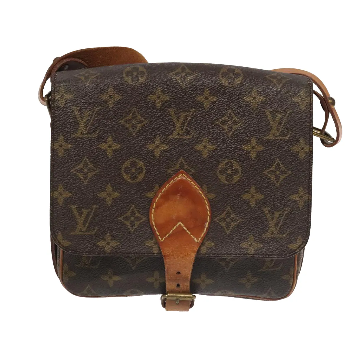 LOUIS VUITTON Monogram Cartouchiere MM Shoulder Bag M51253 LV 104823