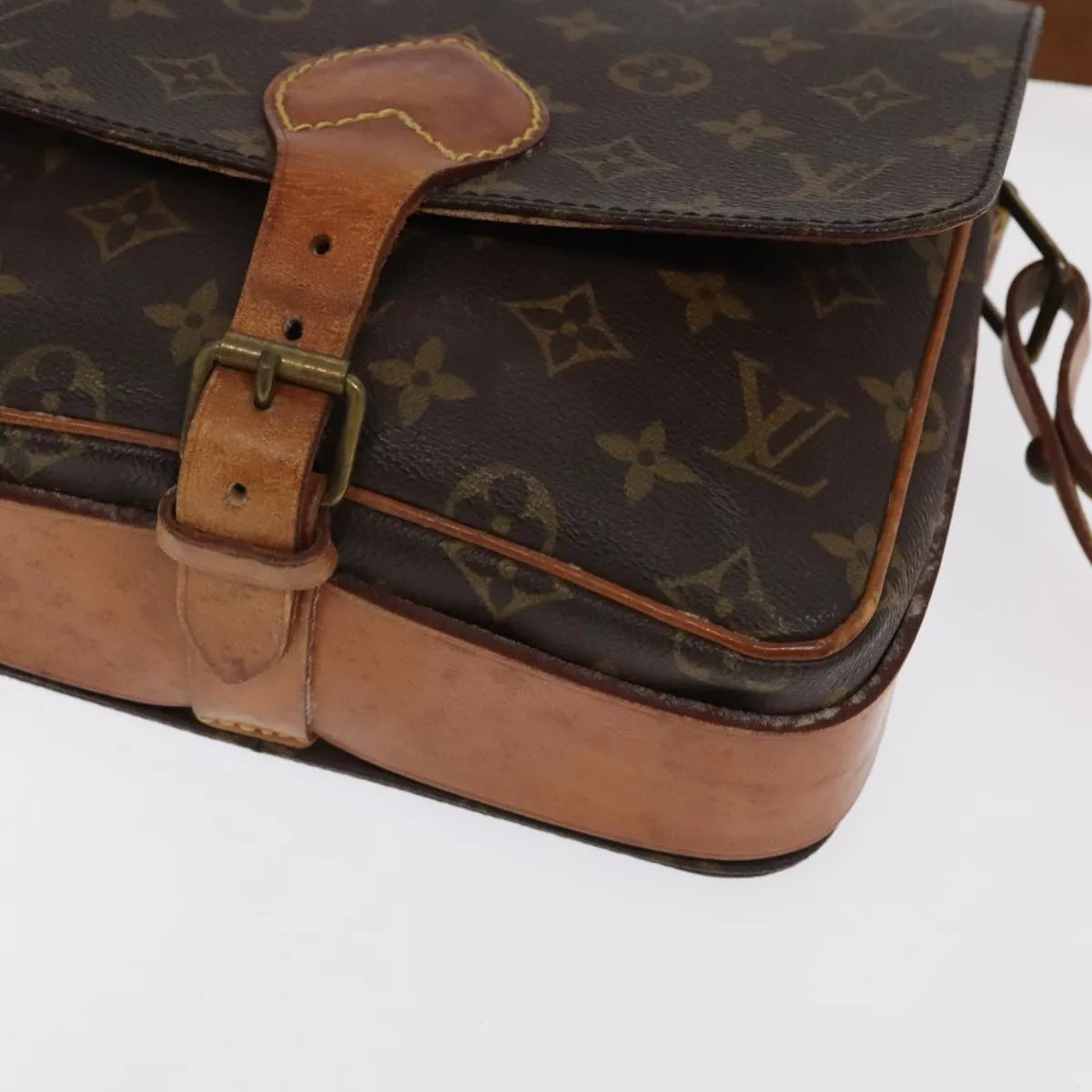 LOUIS VUITTON Monogram Cartouchiere MM Shoulder Bag M51253 LV 104823