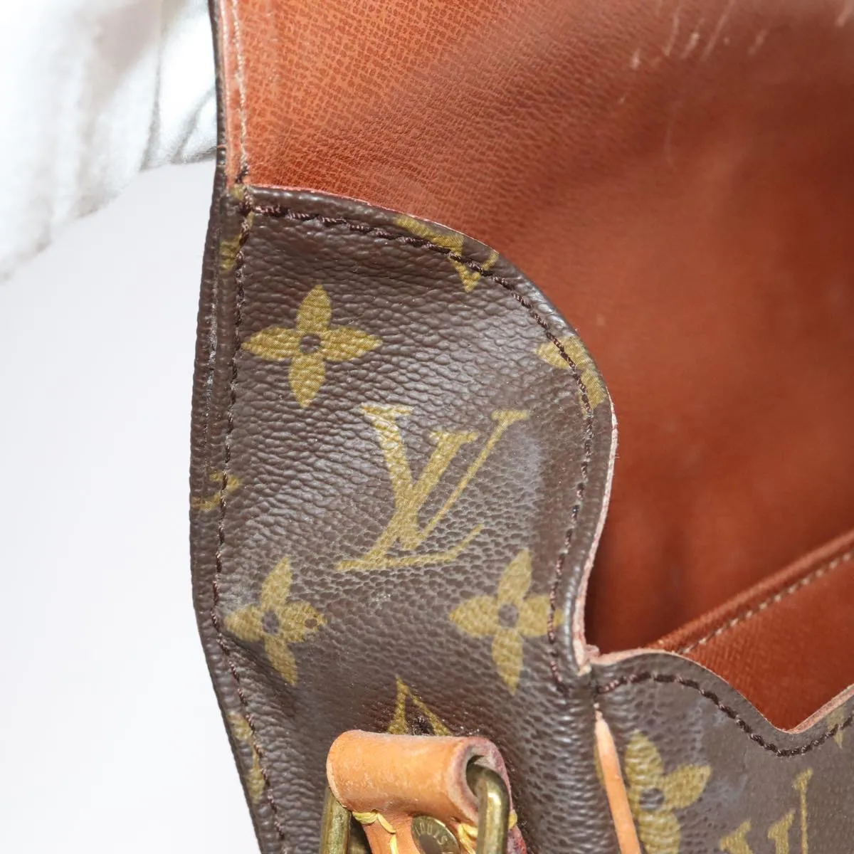 LOUIS VUITTON Monogram Cartouchiere MM Shoulder Bag M51253 LV 104823