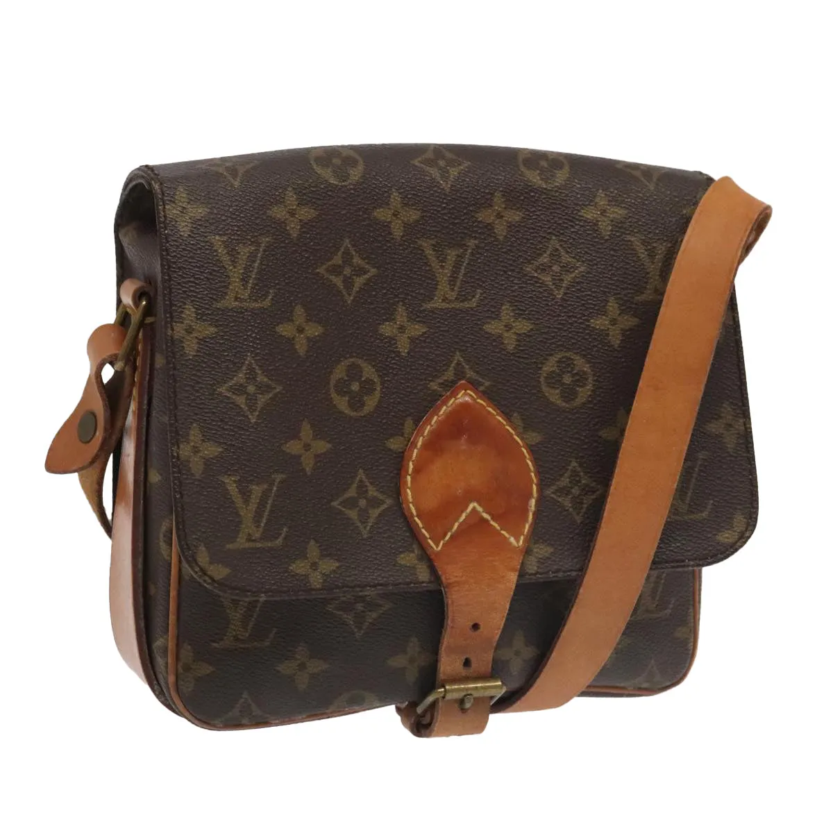 LOUIS VUITTON Monogram Cartouchiere MM Shoulder Bag M51253 LV 104823
