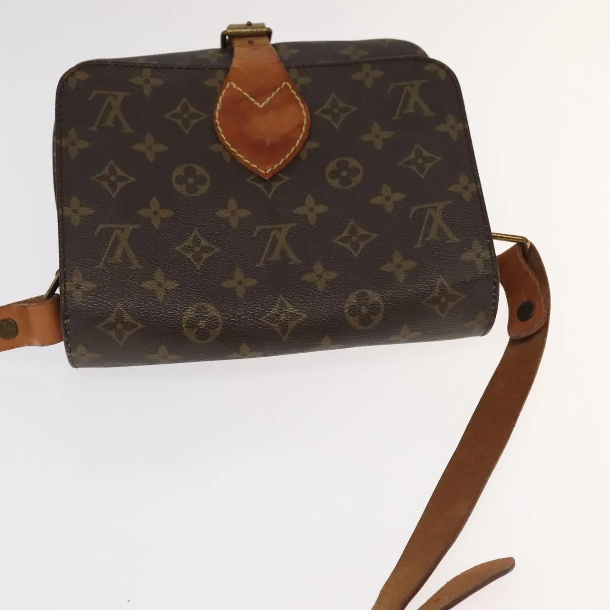 LOUIS VUITTON Monogram Cartouchiere MM Shoulder Bag M51253 LV 104823