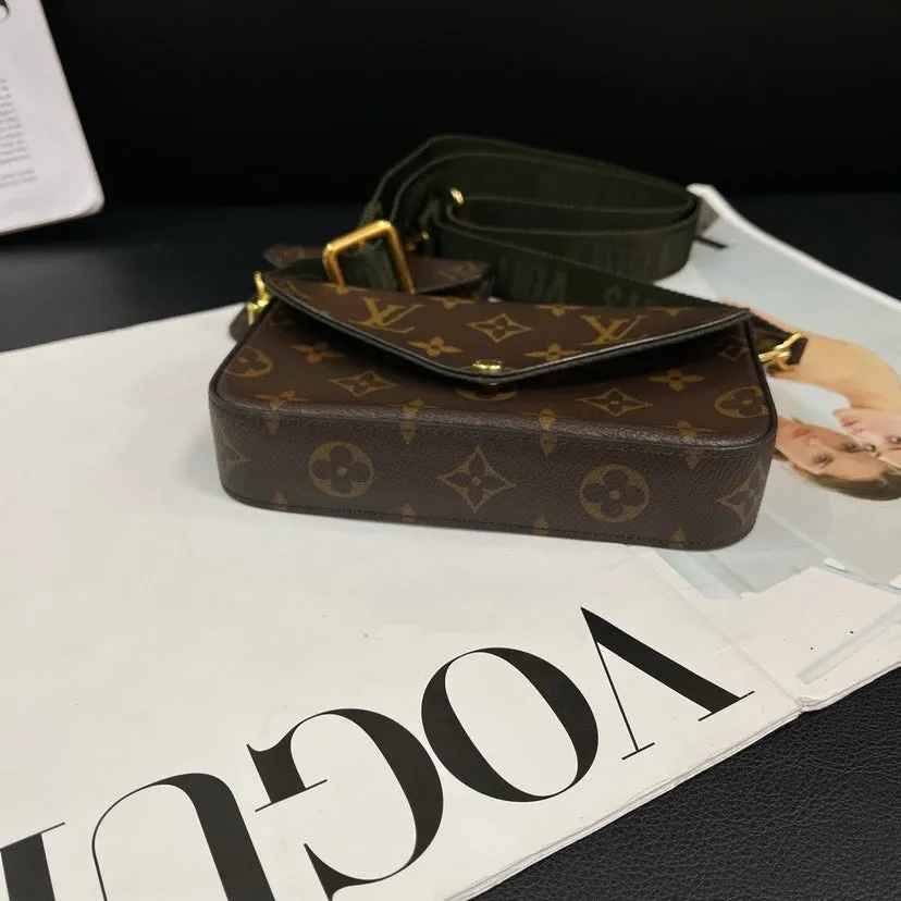 Louis Vuitton Monogram Green Trio Shoulder Strap Bag