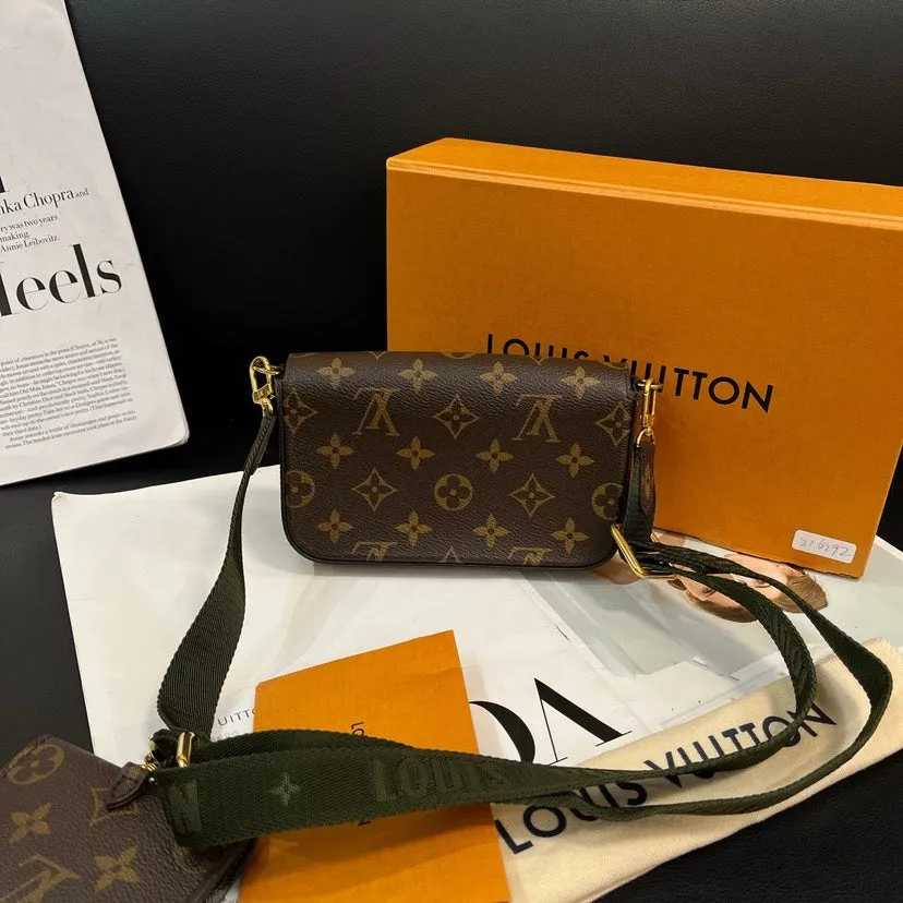 Louis Vuitton Monogram Green Trio Shoulder Strap Bag