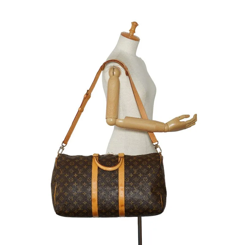 Louis Vuitton Monogram Keepall Bandrier 45 Boston Bag Handbag Shoulder Bag 2WAY M41418 Brown PVC Leather  Louis Vuitton