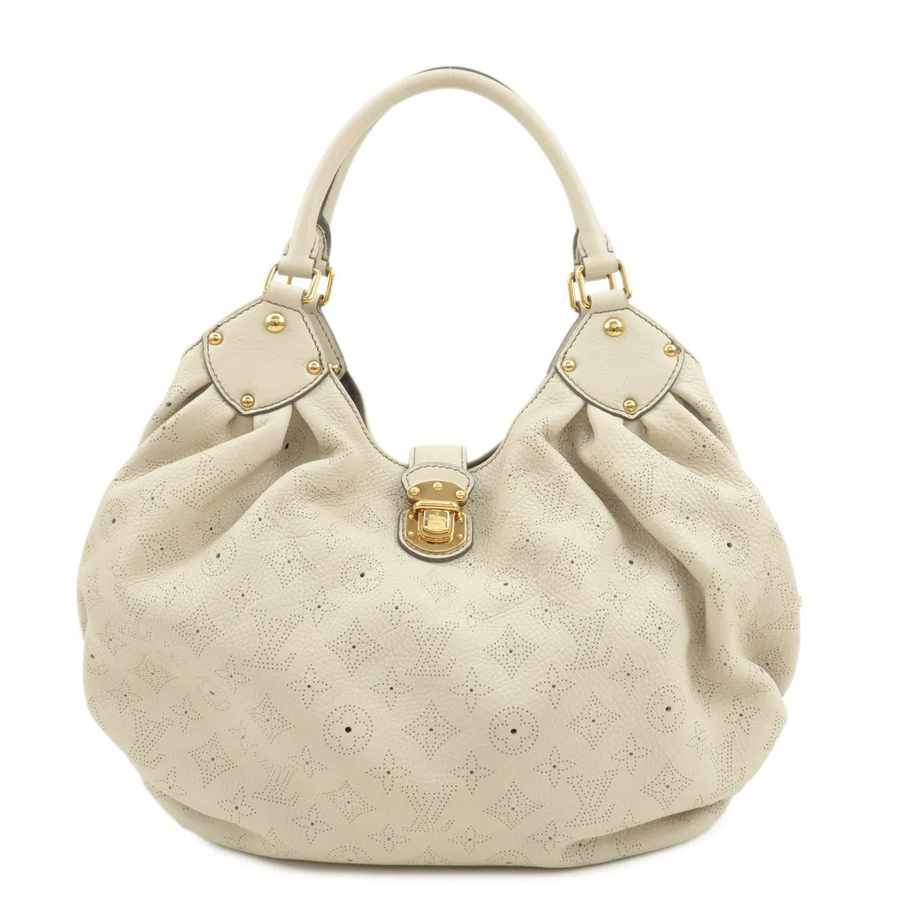 Louis Vuitton Monogram Mahina XL Shoulder Bag Cream M93059