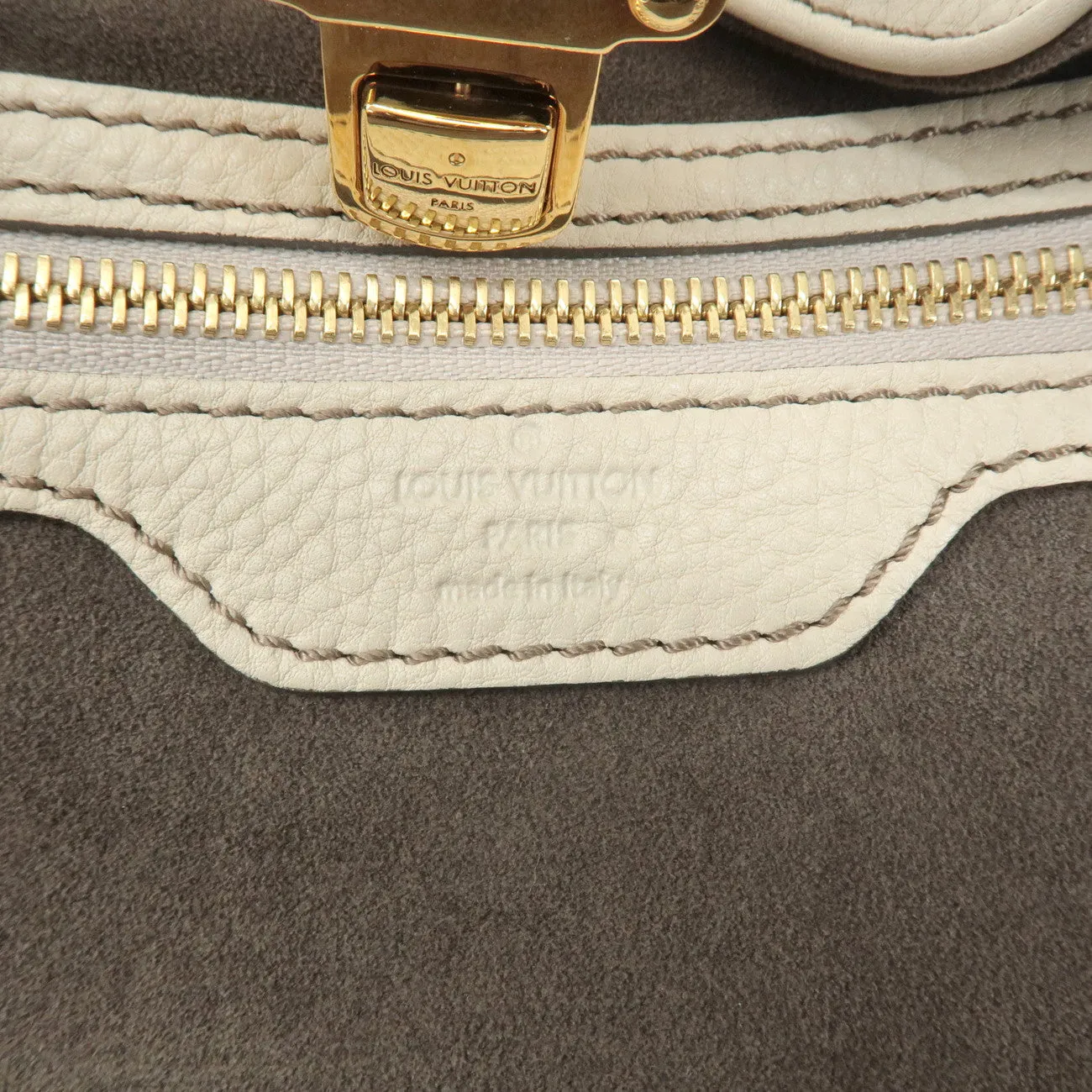 Louis Vuitton Monogram Mahina XL Shoulder Bag Cream M93059