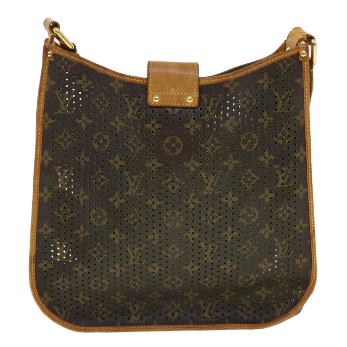 LOUIS VUITTON Monogram Perfo Musette Shoulder Bag Green M95173 LV 40621