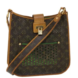 LOUIS VUITTON Monogram Perfo Musette Shoulder Bag Green M95173 LV 40621