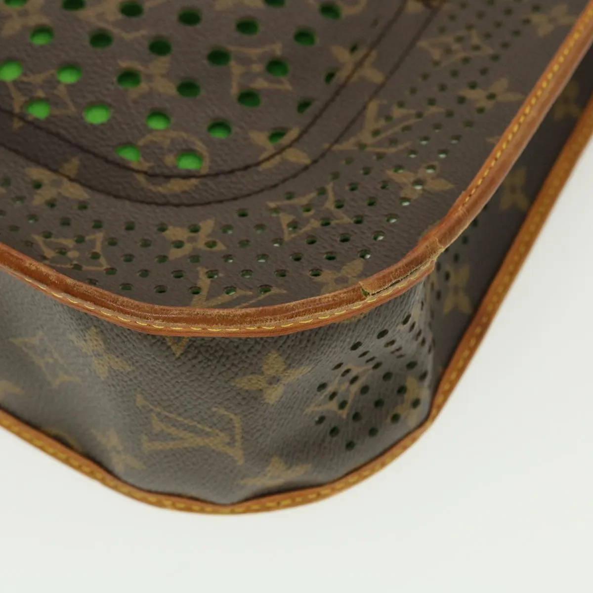 LOUIS VUITTON Monogram Perfo Musette Shoulder Bag Green M95173 LV 40621