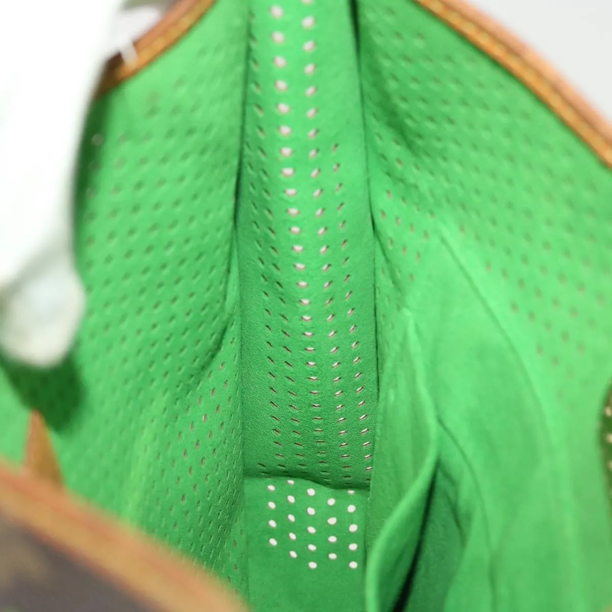 LOUIS VUITTON Monogram Perfo Musette Shoulder Bag Green M95173 LV 40621