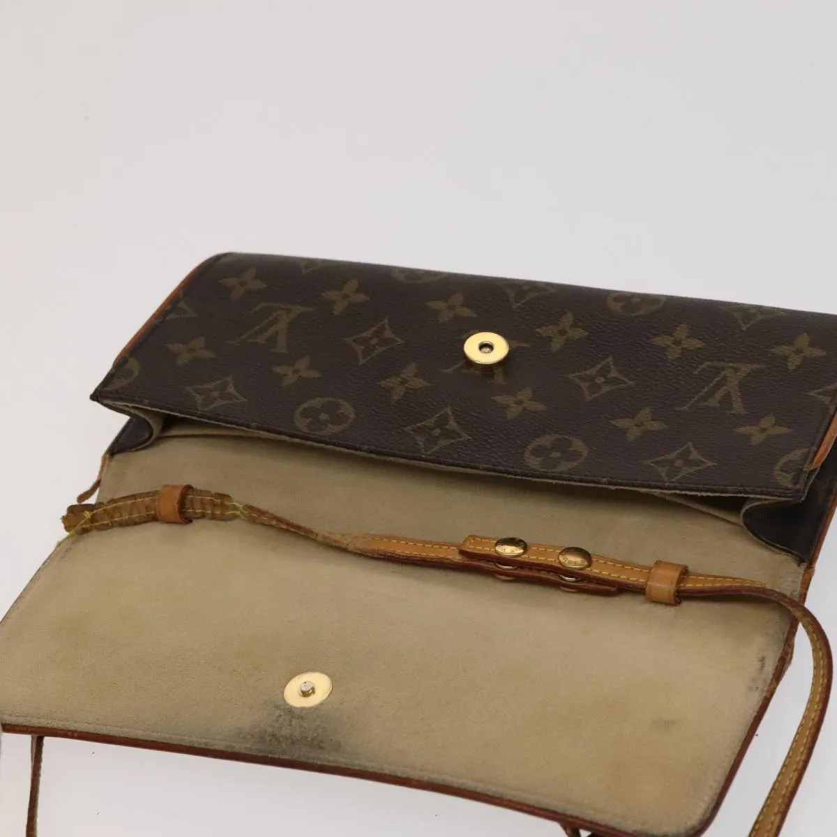 LOUIS VUITTON Monogram Pochette Twin GM Shoulder Bag M51852 LV 106937