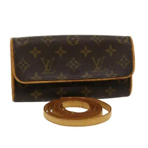 LOUIS VUITTON Monogram Pochette Twin PM Shoulder Bag M51854 LV 30202