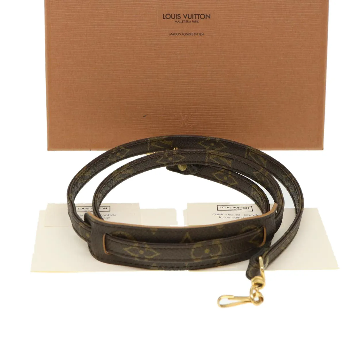 LOUIS VUITTON Monogram Shoulder Strap 45.3"" LV 38952