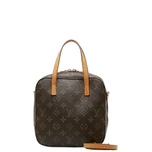 Louis Vuitton Monogram Spontaneous Handbag Shoulder Bag 2WAY M47500 Brown PVC Leather  Louis Vuitton