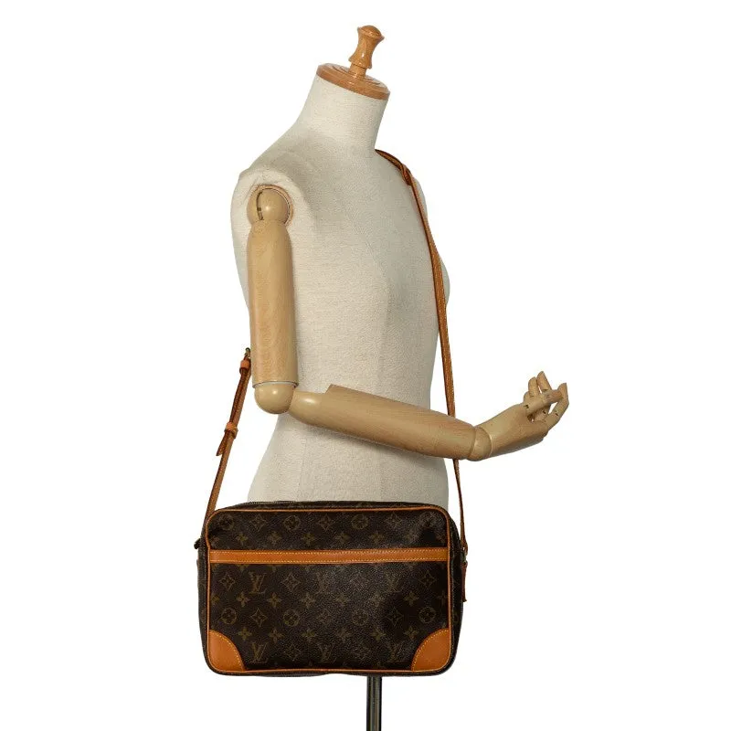 Louis Vuitton Monogram Trocadero 30 Slipper Shoulder Bag M51272 Brown PVC Leather Lady Louis Vuitton