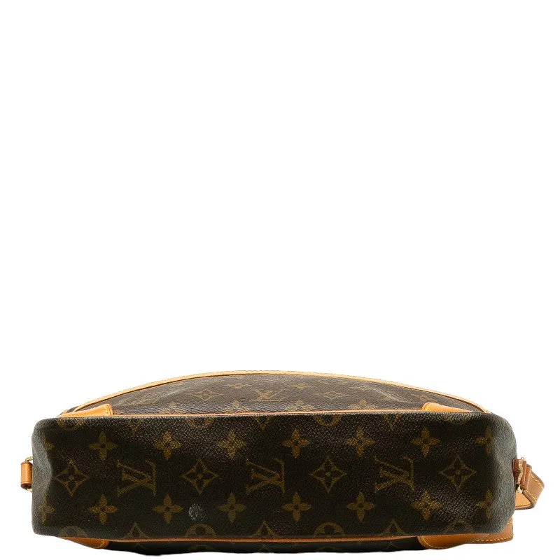 Louis Vuitton Monogram Trocadero 30 Slipper Shoulder Bag M51272 Brown PVC Leather Lady Louis Vuitton