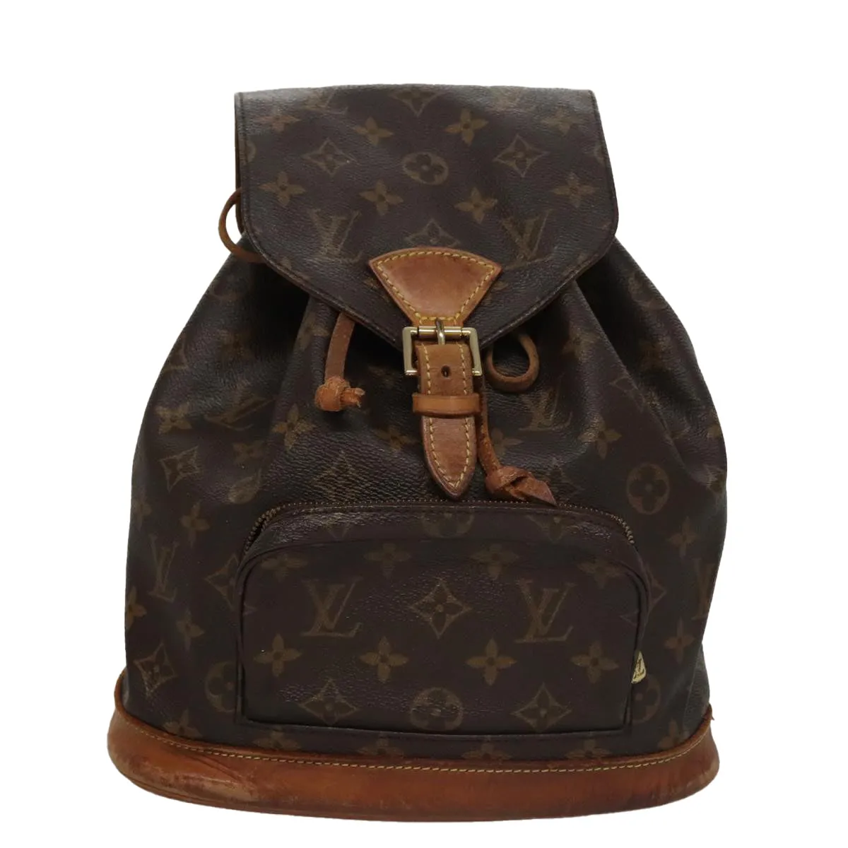 Louis Vuitton Montsouris Mm Brown Canvas Backpack Bag