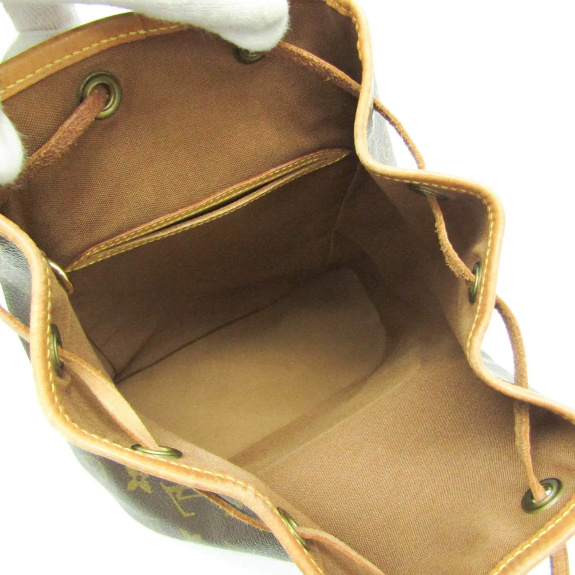 Louis Vuitton Montsouris Mm Brown Canvas Backpack Bag