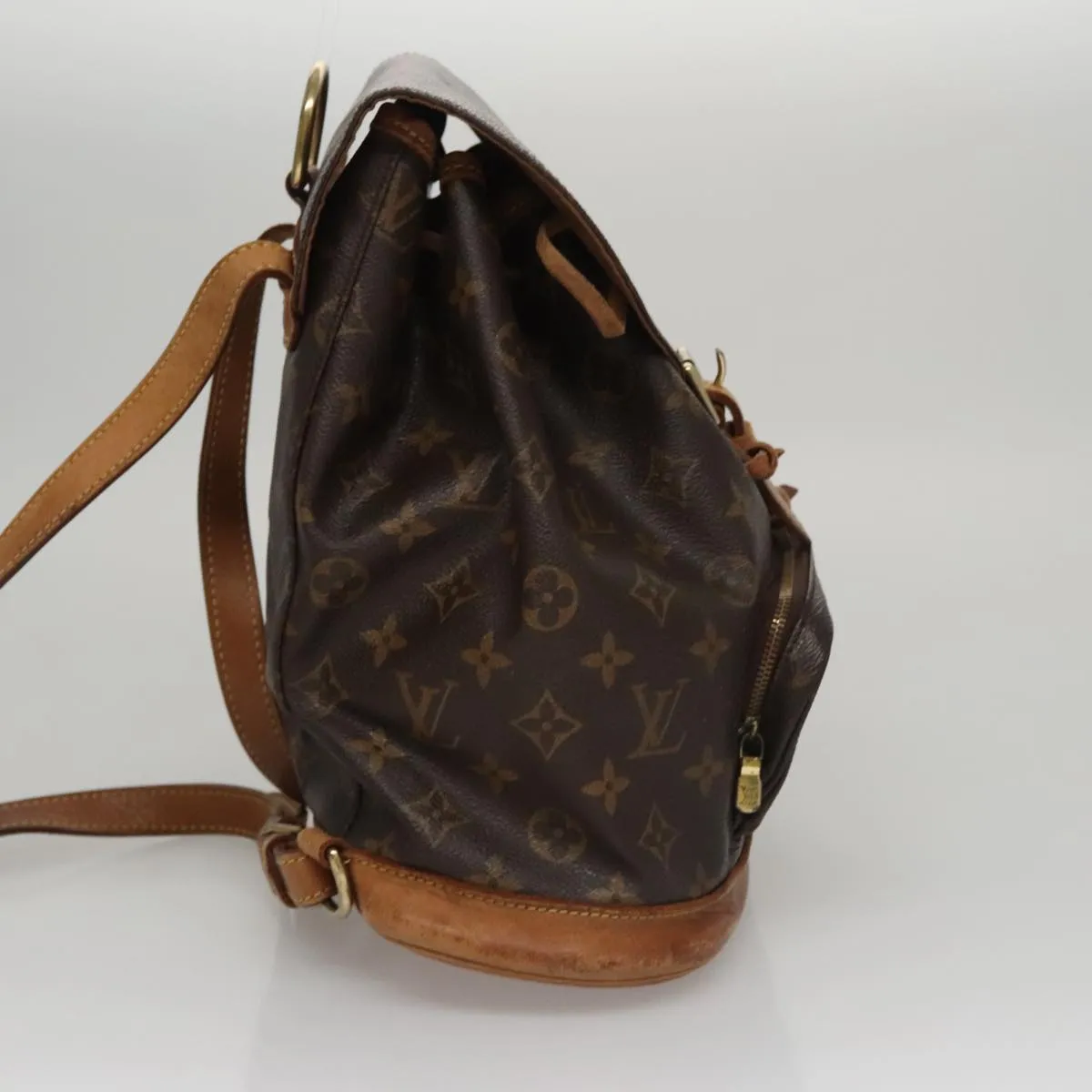 Louis Vuitton Montsouris Mm Brown Canvas Backpack Bag