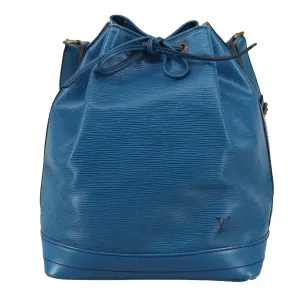 Louis Vuitton Noe Blue Leather Shoulder Bag