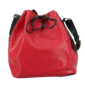 Louis Vuitton Noe Red Leather Shoulder Bag