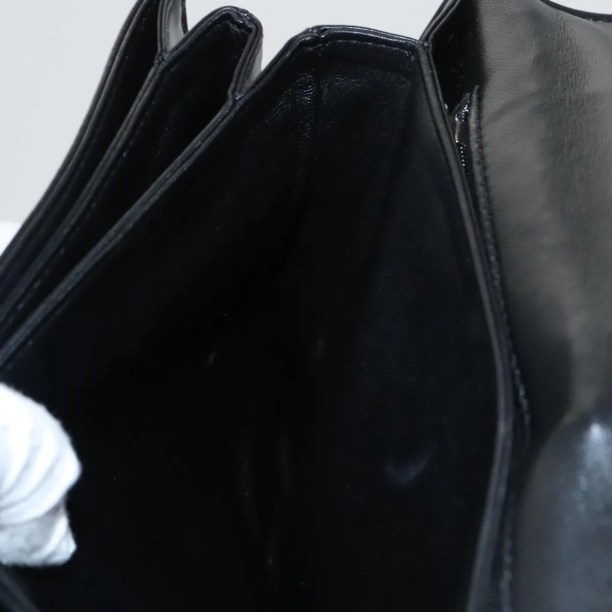 LOUIS VUITTON Opera Line Delph Shoulder Bag Leather Black M63932 LV 105118