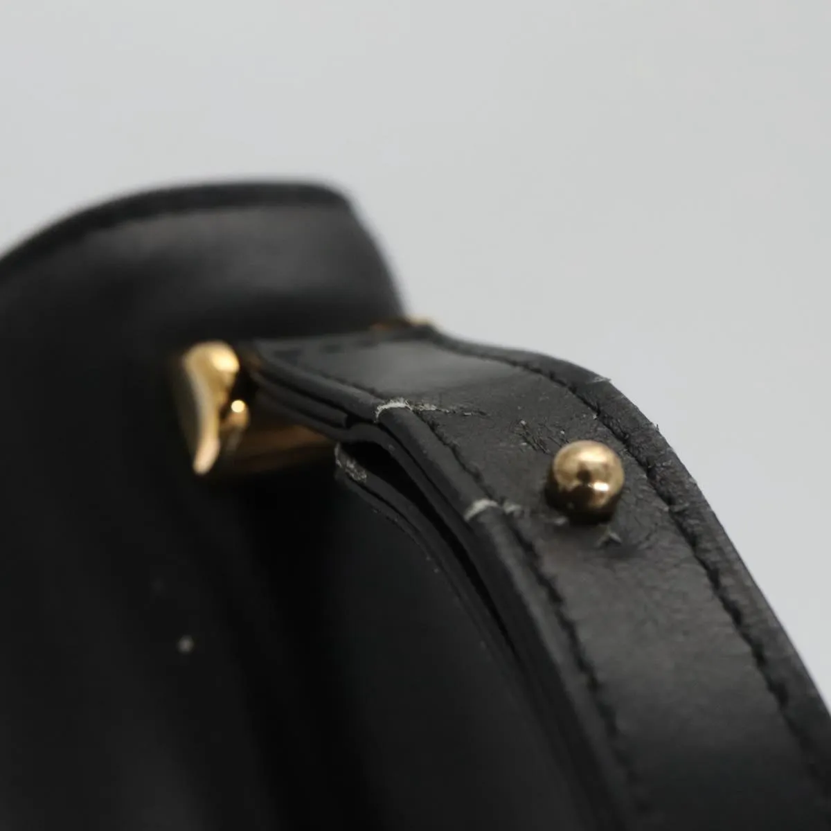 LOUIS VUITTON Opera Line Delph Shoulder Bag Leather Black M63932 LV 105118