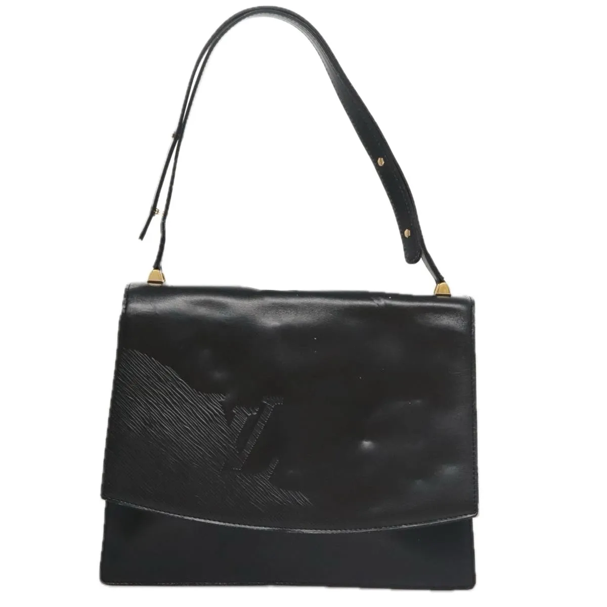 LOUIS VUITTON Opera Line Delph Shoulder Bag Leather Black M63932 LV 105118