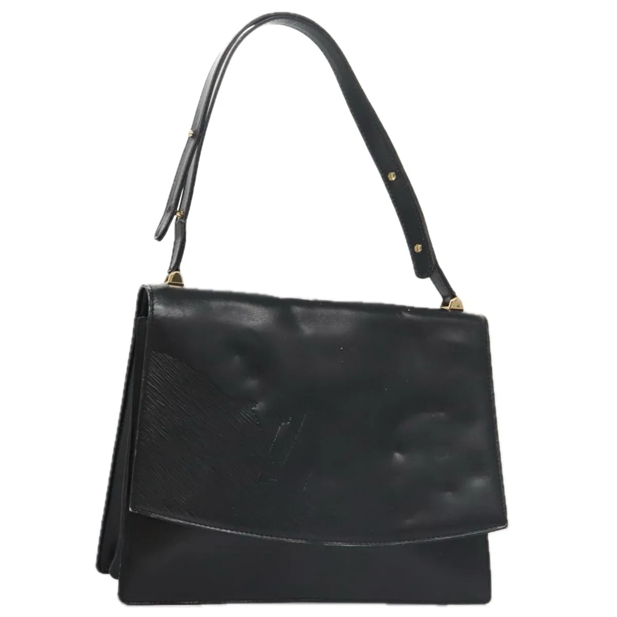 LOUIS VUITTON Opera Line Delph Shoulder Bag Leather Black M63932 LV 105118