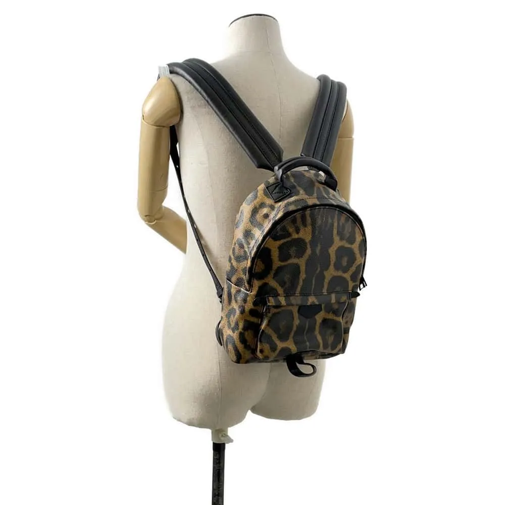 LOUIS VUITTON Palm Springs Backpack Noir/Brown M52020 Animal print Size PM