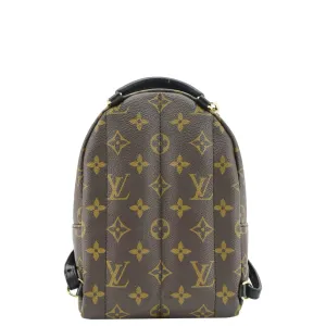 LOUIS VUITTON Palm Springs Mini Monogram Canvas Backpack Brown