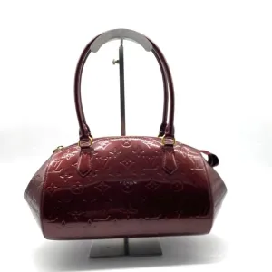 Louis Vuitton Patent Leather Shoulder Bag Brown Medium