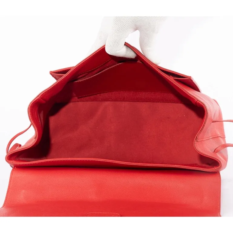 Louis Vuitton Rubis Pebbled Leather Lock me PM Tote Bag