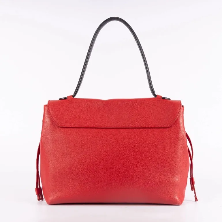 Louis Vuitton Rubis Pebbled Leather Lock me PM Tote Bag
