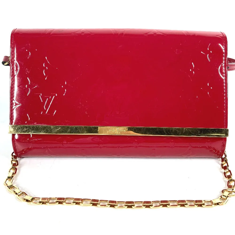 LOUIS VUITTON Shoulder Bag M90092 Monogram Vernis Canvas pink Monogram Vernis Clutch Ana Women