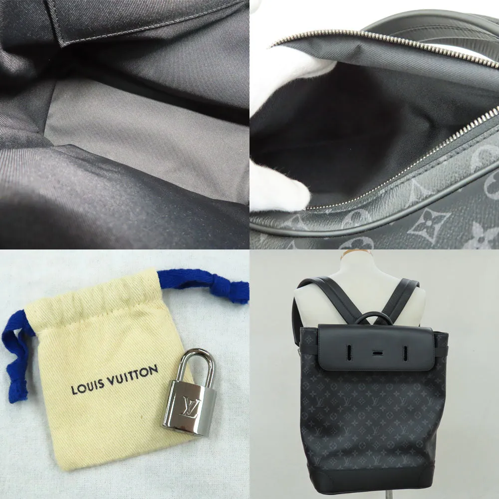 Louis Vuitton Steamer Backpack M44052 Monogram Eclipse Lounge Black Gr Leather   Beauty