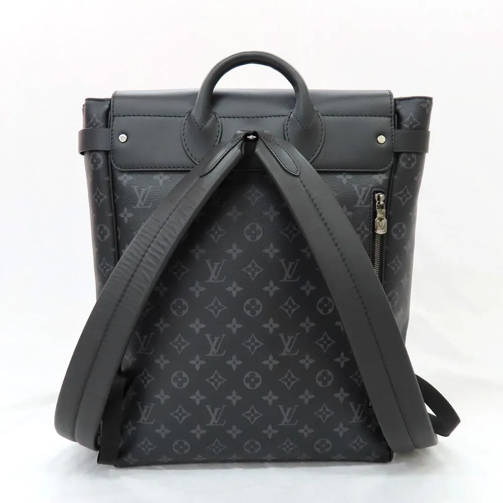 Louis Vuitton Steamer Backpack M44052 Monogram Eclipse Lounge Black Gr Leather   Beauty