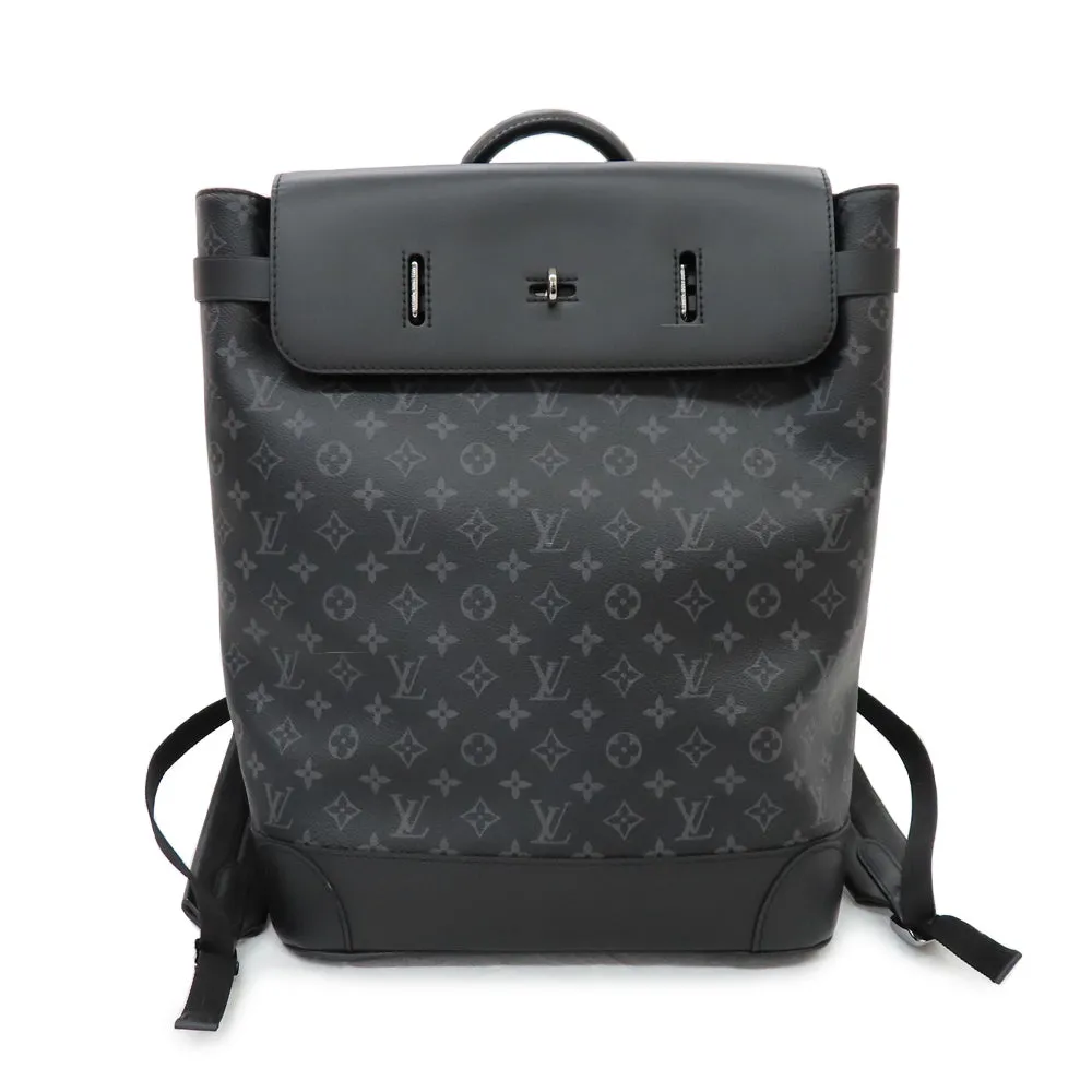 Louis Vuitton Steamer Backpack M44052 Monogram Eclipse Lounge Black Gr Leather   Beauty