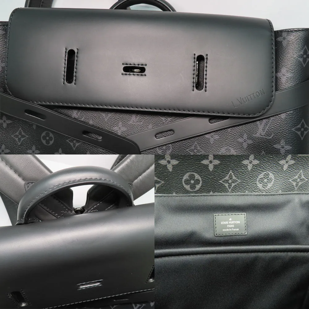 Louis Vuitton Steamer Backpack M44052 Monogram Eclipse Lounge Black Gr Leather   Beauty